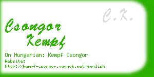 csongor kempf business card